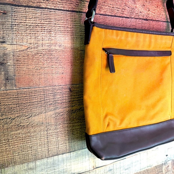 Unisex Coach Camden Canvas Zip Top Crossbody Bag - Picture 5 of 13